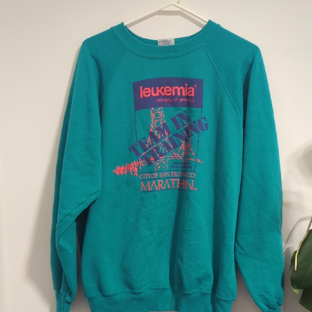 Hanes Teal Graphic Crewneck Sweater